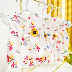 Princess Dog Dress 🍓 Cute Strawberry Summer Outfit for Small Dogs & Cats