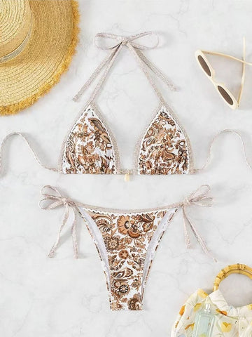 2025 Halter String Triangle Bikini Set – Women’s Two-Piece Swimsuit