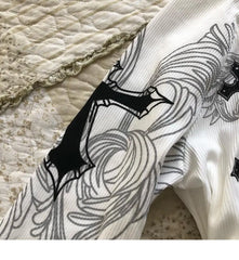 Vintage Off-Shoulder Flared Sleeve Top