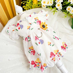 Princess Dog Dress 🍓 Cute Strawberry Summer Outfit for Small Dogs & Cats