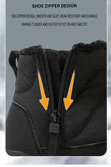 Women/Men Barefoot Snow Boots Warm Fur Shoes Non Slip Minimalist Ankle Boots Thermal Plush Shoes Comfortable for Hiking Walking