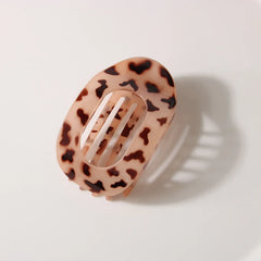 Fashion Oval Leopard Flat Hair Clips for Women