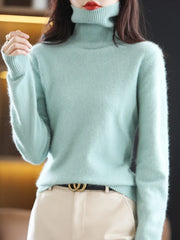 Women’s 100% Mink Cashmere Turtleneck Sweater