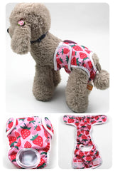 Washable Female Dog Diapers 🐾 Adjustable Reusable Pet Period Panties (1–3 pcs)
