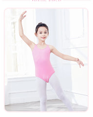 Girls Double Camisole Ballet Leotard – Spaghetti Strap Dance Bodysuit