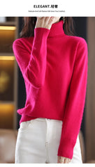 Women’s 100% Mink Cashmere Turtleneck Sweater