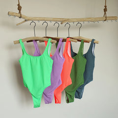 Sexy Push-Up Brazilian One-Piece Swimsuit – Women’s Solid Thong Monokini