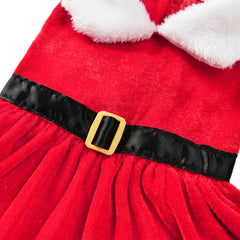 Christmas Pet Dress 🎄 Red Princess Outfit for Small Dogs & Cats
