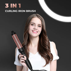 32mm PTC Heated Curling Brush – Anti-Scald Thermal Volumizing Hair Styler