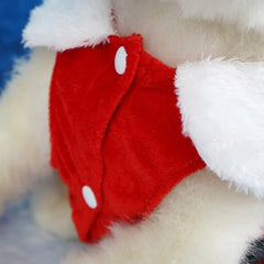 Christmas Dog Dress – Red Belt & Sequin Skirt Holiday Outfit