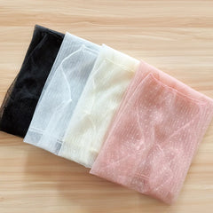 Women’s See-Through Lace Top – Transparent Long Sleeve Mesh Tee