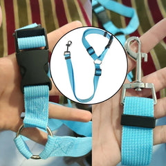 Two-in-One Pet Car Seat Belt – Adjustable Nylon Dog Leash