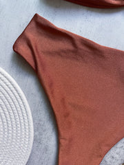 Bandeau Push-Up Brazilian Bikini Set – Women’s Solid Thong Swimsuit