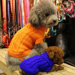 Knitted Dog Sweater – Winter Clothes for Small & Medium Dogs