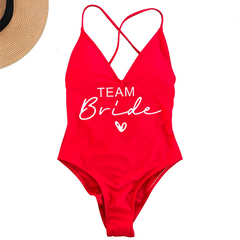 Team Bride One-Piece Swimsuit – Women’s Sexy Padded Bathing Suit 2025