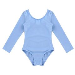 Girls Long Sleeve Ballet Leotard – Warm Gymnastics Training Bodysuit