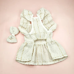 Pet Princess Dress – Black & White Bow Skirt for Small and Medium Dogs