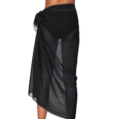 Chiffon Long Beach Skirt – Sheer Bikini Wrap & Swimsuit Cover-Up
