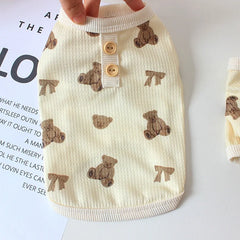 Bear Dog Jumpsuit 🐻 Breathable Summer Outfit for Puppies & Small Dogs