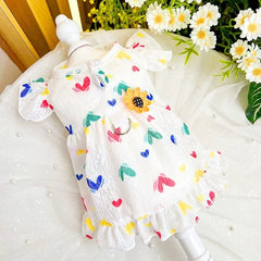 Princess Dog Dress 🍓 Cute Strawberry Summer Outfit for Small Dogs & Cats