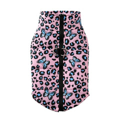 🐾 Leopard Print Winter Dog Jacket – Waterproof Pet Coat for Small Dogs