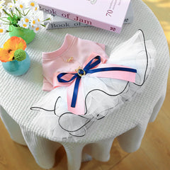 Fancy Bowtie Pet Dress – Luxury Summer Outfit for Dogs & Cats