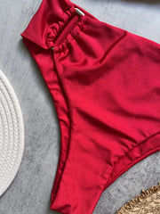 Bandeau Push-Up Brazilian Bikini Set – Women’s Solid Thong Swimsuit