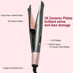 3/4" Tapered Ceramic Curling Wand – Fast-Heat Professional Hair Curler