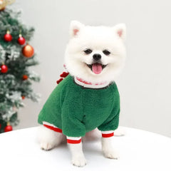 Christmas Dog Hoodie – Warm Winter Elk & Santa Pet Costume for Small & Medium Dogs