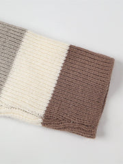 Women’s Hooded Long Cardigan – Vertical Stripes with Pockets