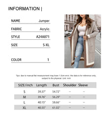 Women’s Hooded Long Cardigan – Vertical Stripes with Pockets