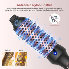 1.5" Thermal Ionic Curling Brush – Loose Curls & Volume Styler (9 Heat Settings)