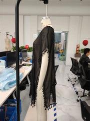 Women Beach Cover Up Lace Hollow Crochet Swimsuit Beach Dress Women 2025 Summer Cover-Ups Bathing Suit Ladies Beach Wear Tunic