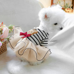 Feifei Bear Puffy Pet Dress 🧸 Elegant Summer Wedding Outfit for Dogs & Cats