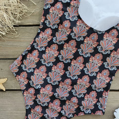 Floral Lace-Up One-Piece Swimsuit – Women’s Push-Up Printed Swimwear 2025