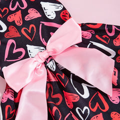 Heart Print Dog Dress ❤️ Spring Tulle Princess Outfit for Small Dogs & Cats