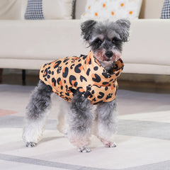 🐾 Leopard Print Winter Dog Jacket – Waterproof Pet Coat for Small Dogs