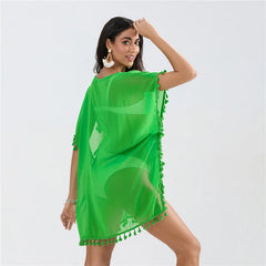 Women Beach Cover Up Lace Hollow Crochet Swimsuit Beach Dress Women 2025 Summer Cover-Ups Bathing Suit Ladies Beach Wear Tunic