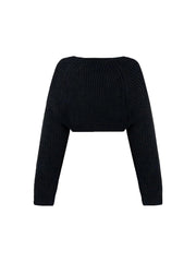 Women’s Ribbed Shrug Cardigan – Open Front Raglan Sleeve Knit Sweater