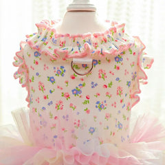 Floral Puppy Vest Dress 🌸 Soft Summer Princess Outfit for Small Dogs & Cats