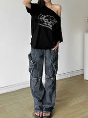 Women’s Casual Letter T-Shirt – Versatile Summer Street Top