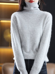 Women’s 100% Mink Cashmere Turtleneck Sweater
