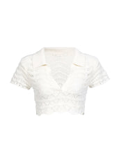 Summer Sexy Knit Two-Piece Set – V-Neck Lace-Up Top & Cut-Out Mini Skirt Cover-Up