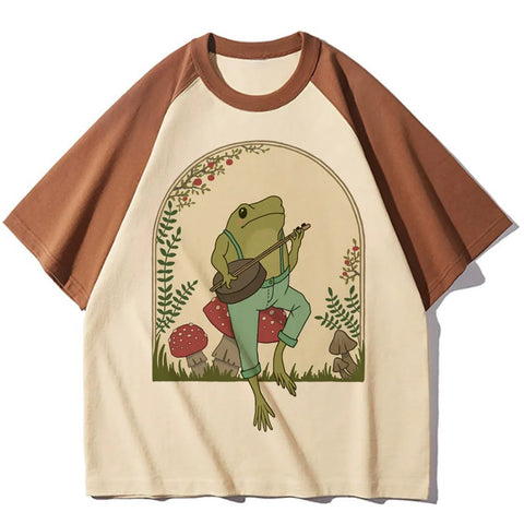 Women’s Cottagecore Anime Top – Trendy Athleisure T-Shirt