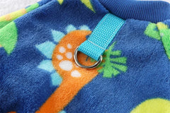 Winter Warm Fleece Dog Jumpsuit – Plush Pajamas for Small Dogs  Description: