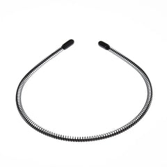 1/6PCS Metal Wavy Hair Bands – Unisex Black Head Hoop