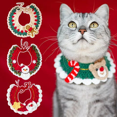 Dog Clothing Cat Collar Cats Clothing Christmas Pet Scarf Collar Christmas Cute Sweet Pet Decor Bow Cat Costume Cats Accessories