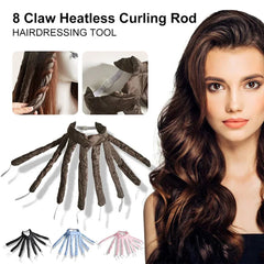 Heatless Velcro Octopus Hair Curler – Soft Foam No-Heat Sleep Curling Ribbon