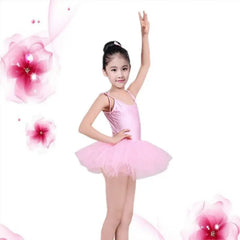 Girls Suspender Ballet Tutu Dress – Elegant Stage Dance Outfit
