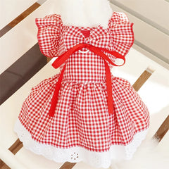 Sweet Princess Pet Dress – Bowknot Summer Outfit for Small Dogs & Cats